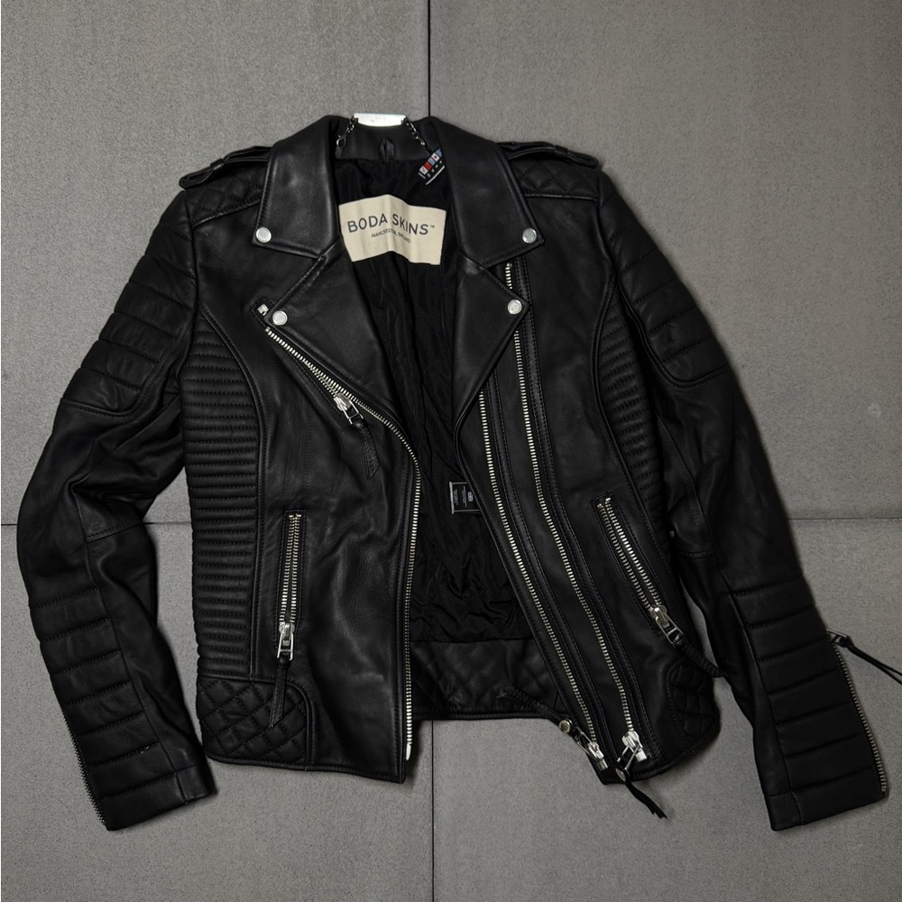BODA SKINS Black Leather Jacket